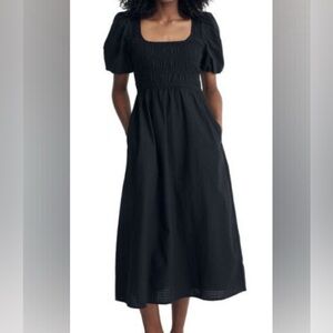 Madewell Cotton Smocked Midi Dress, Size 2